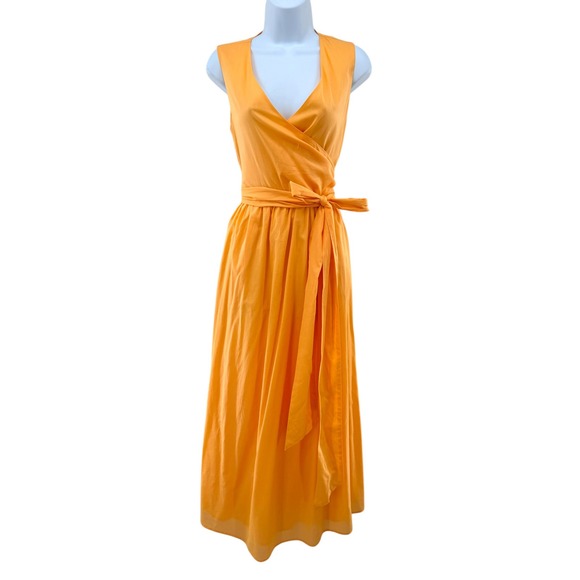 Banana Republic Dresses & Skirts - Banana Republic Voile Cotton Wrap Waist Maxi Dress sz 2 Apricot Garden Feminine